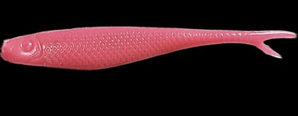 4" Z Jerk Shad Barbie Pink (Glow) 4pk