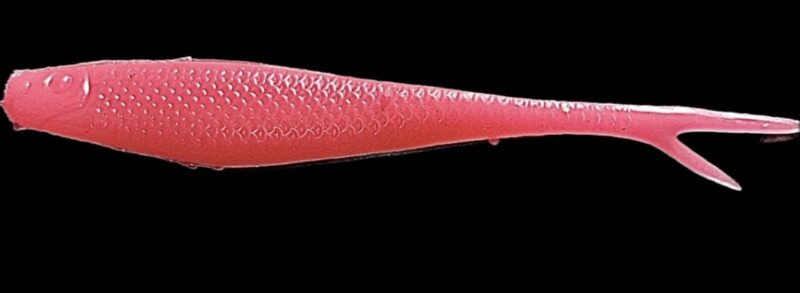 4" Z Jerk Shad Barbie Pink (Glow) 4pk - Image 2